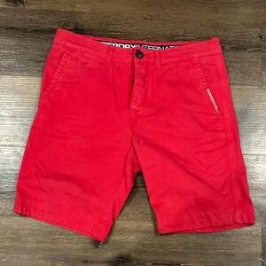 Superdry Red Chino Shorts -Medium